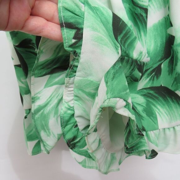 Show Me Your Mumu Womens Size Small Riri Green Tropical Floral Print Romper - Picture 5 of 15